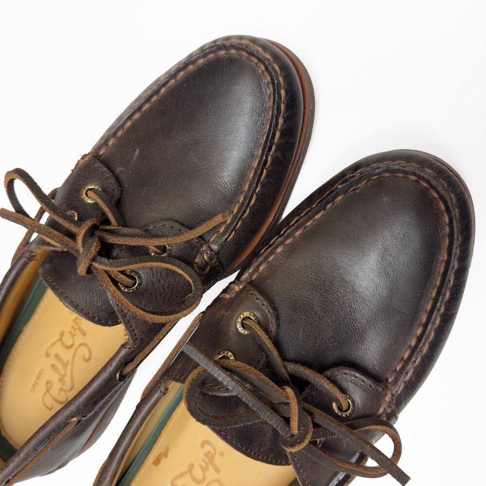 Men's Sperry Top Sider 2 Eye Gold Cup Collection Boat Shoes Size 8.5 M Brown - Picture 10 of 14